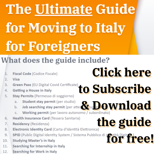 Italy Guide for moving to Italy for foreigners